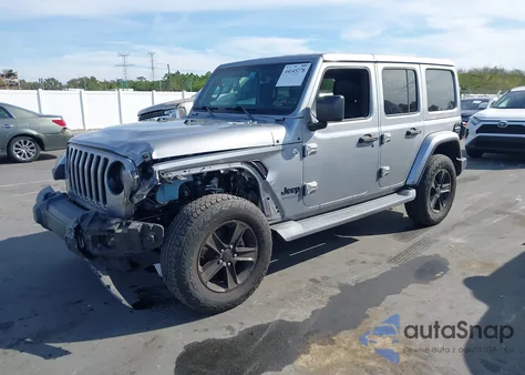 2020 Jeep Wrangler Unlimited Sahara Altitude 4X4 z USA, uszkodzony, nr VIN 1C4HJXEN1LW123787